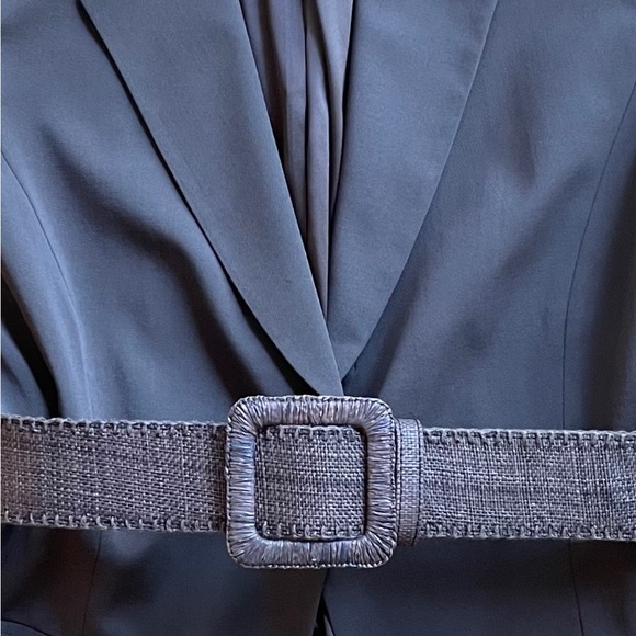 classic TAHARI blazer jacket with belt, mint, sz 12 - Picture 7 of 8